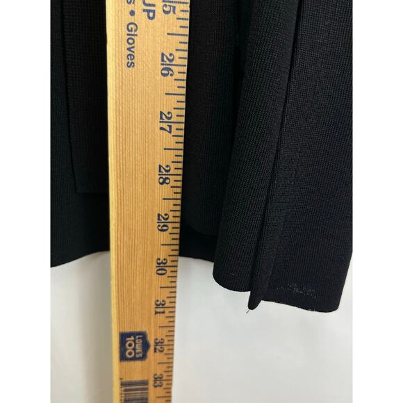 Misook Women's Size Large Black Lightweight Long Sleeve Open Front Cardigan - Picture 4 of 6